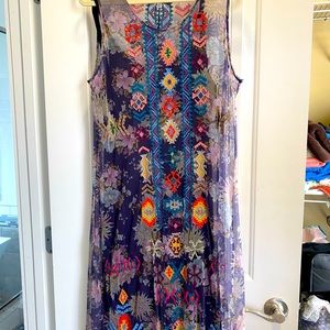 Johnny Was ❤️ Beautiful Mesh embroidered dress.